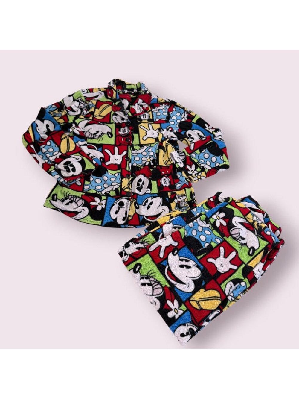 Disney Retro Mickey Mouse Fleece Pajamas Women’s size Medium